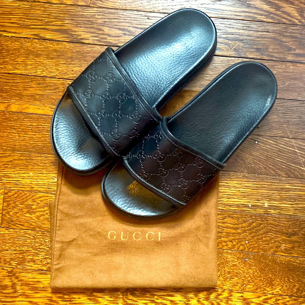 Black Gucci Slides